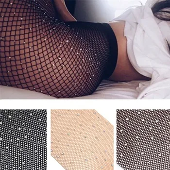 

Women Fishnet Tights Net Crystal Diamond Bling Hosiery Body Stocking Pantyhose Sexy Diamond Stocking Ladies Female