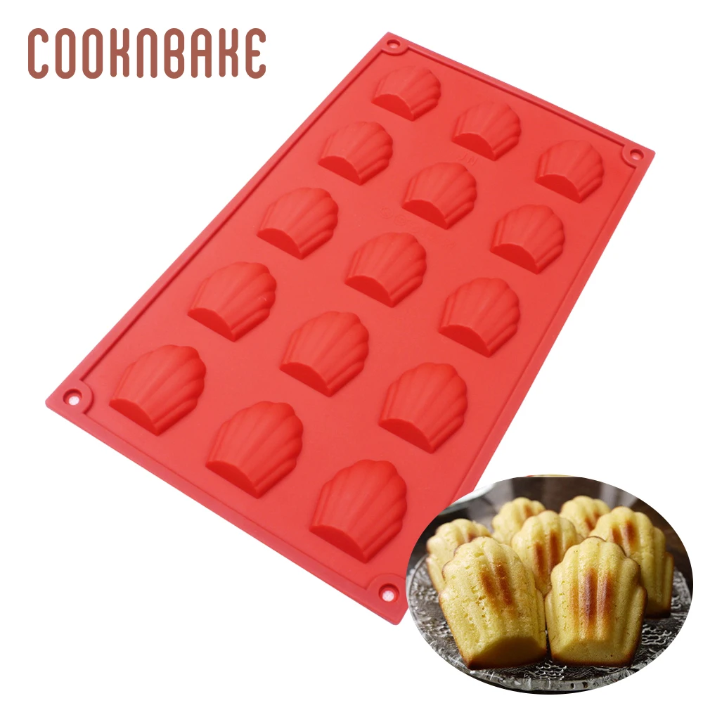 COOKNBAKE, силиконовая форма Мадлен, форма в виде ракушки, форма для шоколадной клейкой помадки, форма для печенья, печенья, торта, формы для выпечки, форма для украшения торта - Цвет: SICM-215-2