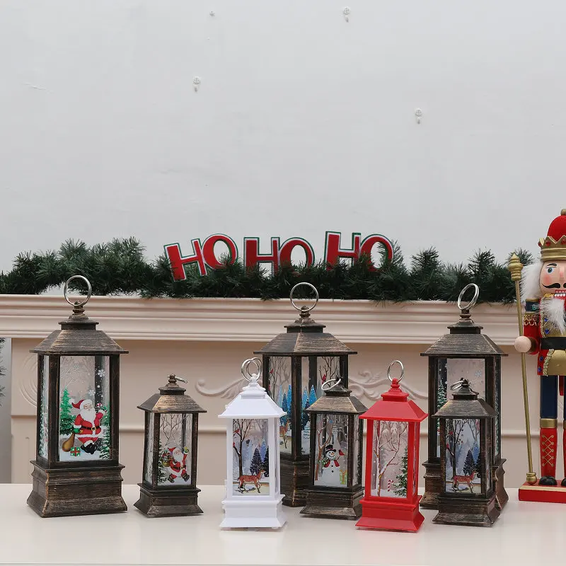 Светодиодный фонарь, чайный светильник, фонарь, рождественские украшения для дома, Санта-олень, светильник со снеговиком, Navidad, украшение на год, FY0104