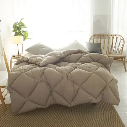 

1,5 ~ 3 кг Weigte King Queen Twin Size пуховое одеяло, очень теплое зимнее одеяло, одеяло, наполнитель, однотонное зимнее одеяло, пододеяльник