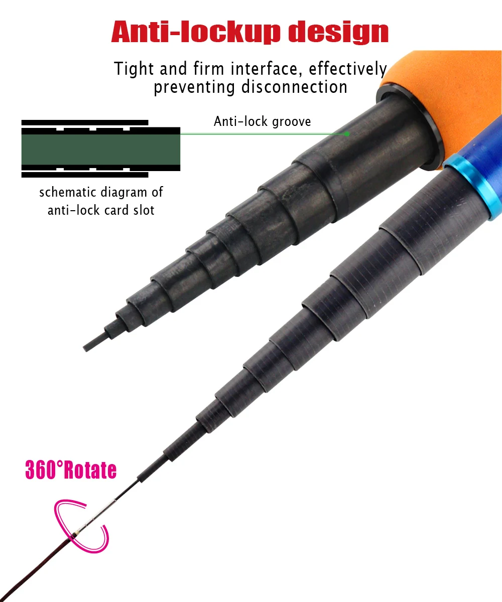 JOSBY 2020 New Carbon Fiber Telescopic Fishing Rods Pesca Stream Hand Pole Ultralight Superhard 3.6/4.5/5.4/6.3/7.2M
