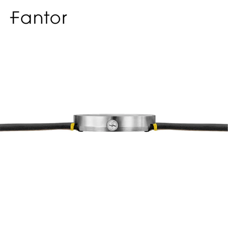 Часы Fantor Мужские кварцевые ультратонкие минималистичные брендовые с кожаным