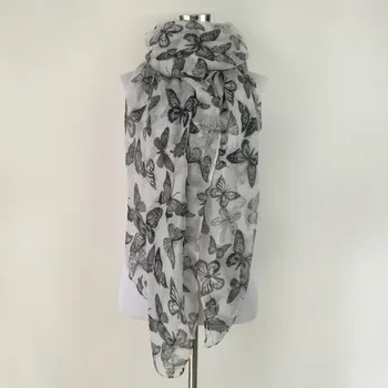 

New Fashion Soft spring winter Scarf Women Female Viscose Scarves Butterfly Long scarf for women echarpe foulard scarves
