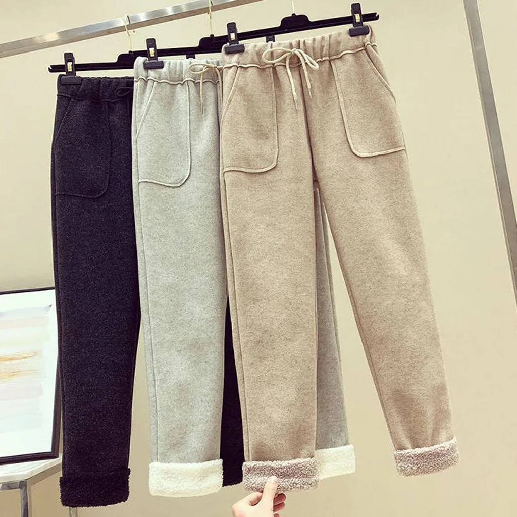 

Hot Trend Women Casual Streetwear Harem Pants Female Autumn Winter Loose Elastic Waist Corduroy Ladies Trousers Velvet Warm