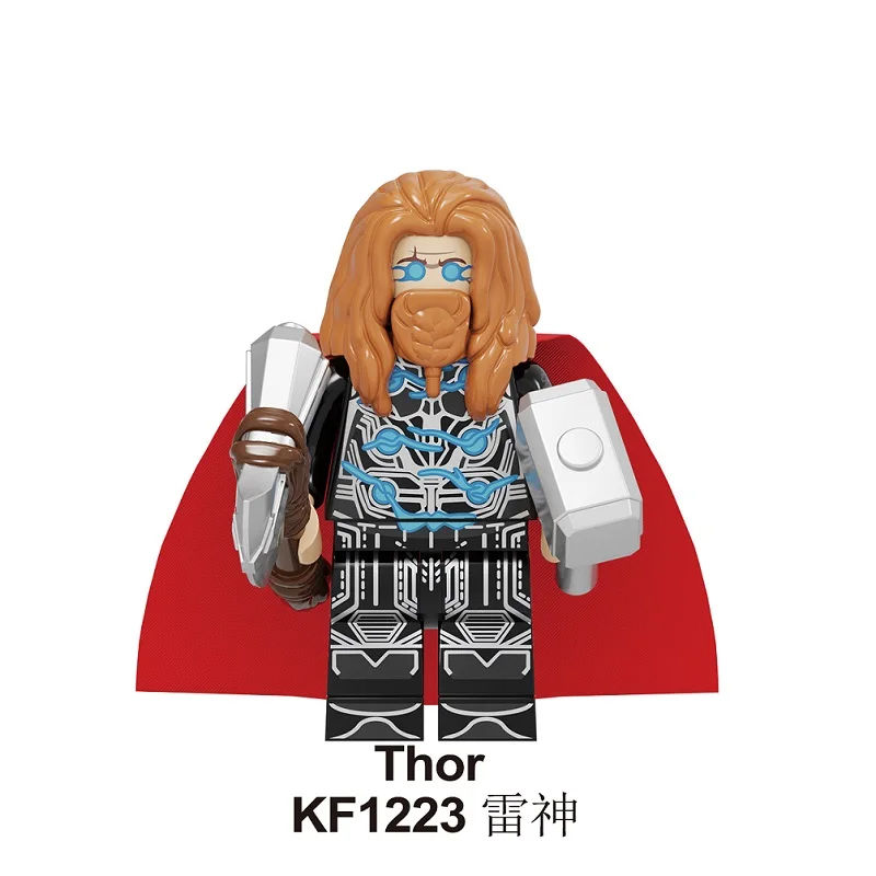 Building Blocks Figures Bricks Thor Captain America Loki With Chromed Hair Doctor Strange War Machine Wasp For Kids Toys KF6101