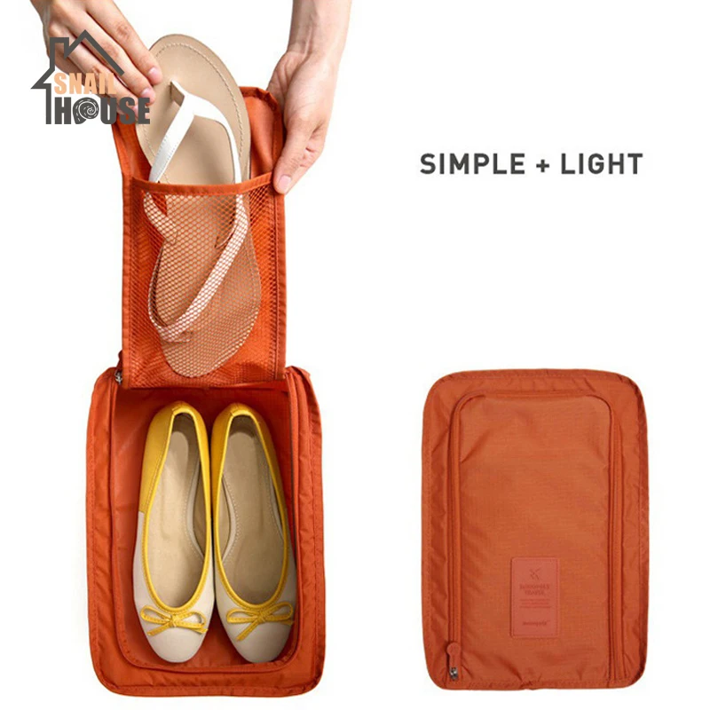 

Snailhouse Foldable Travel Shoe Storage Portable Waterproof Shoes Bag Organizer Storage Pouch Sturdy Wear Nylon Zipper Shoe Bags