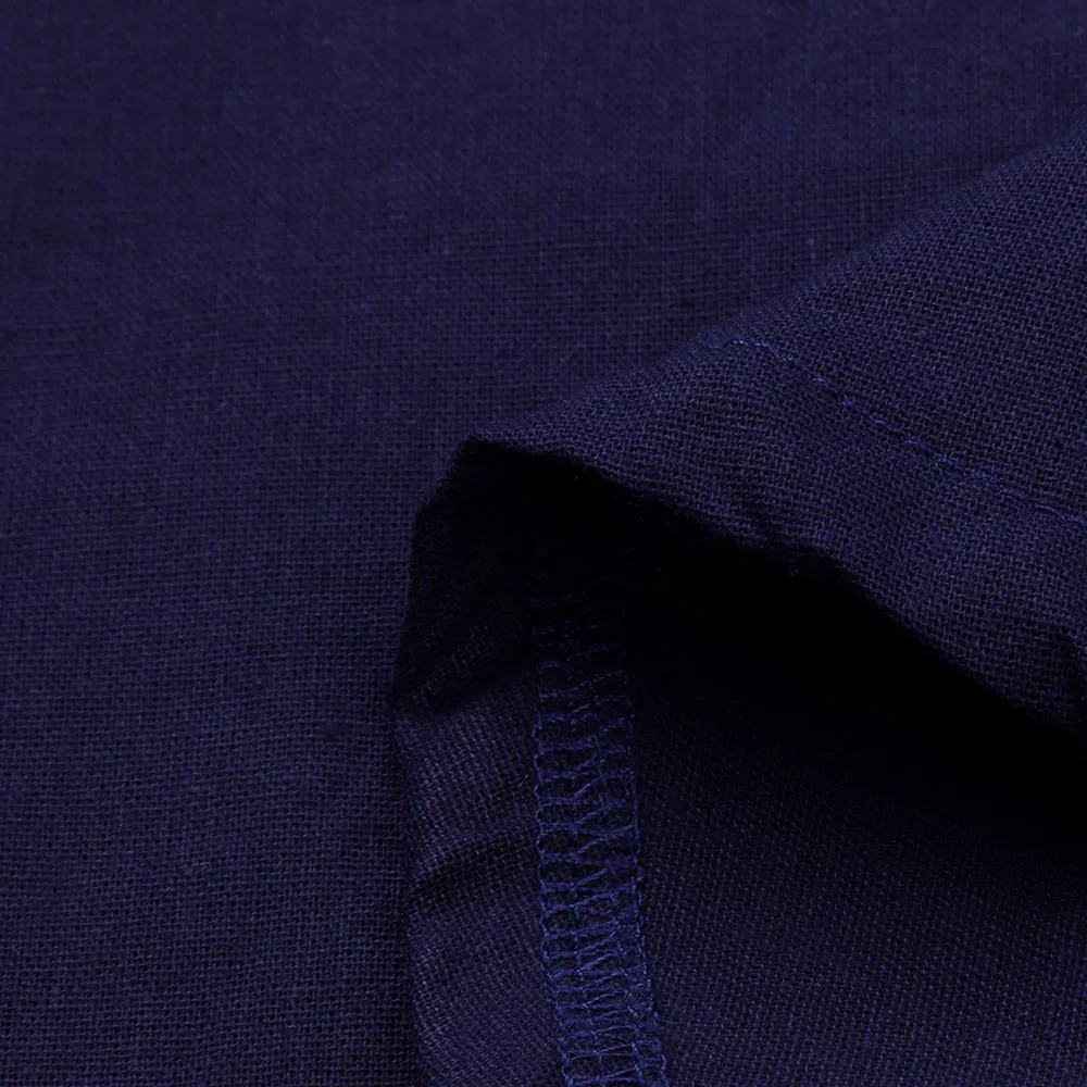 Женская длинная юбка на пуговицах однотонная Повседневная мини из хлопка и льна