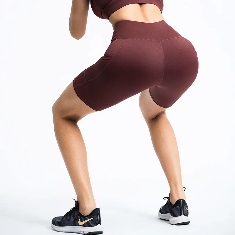 Sports Shorts Ladies Mid Waist Yoga Stripe Fitness Yoga Shorts Sport Shorts For Women Tight Workout Sportswear Yoga shorts