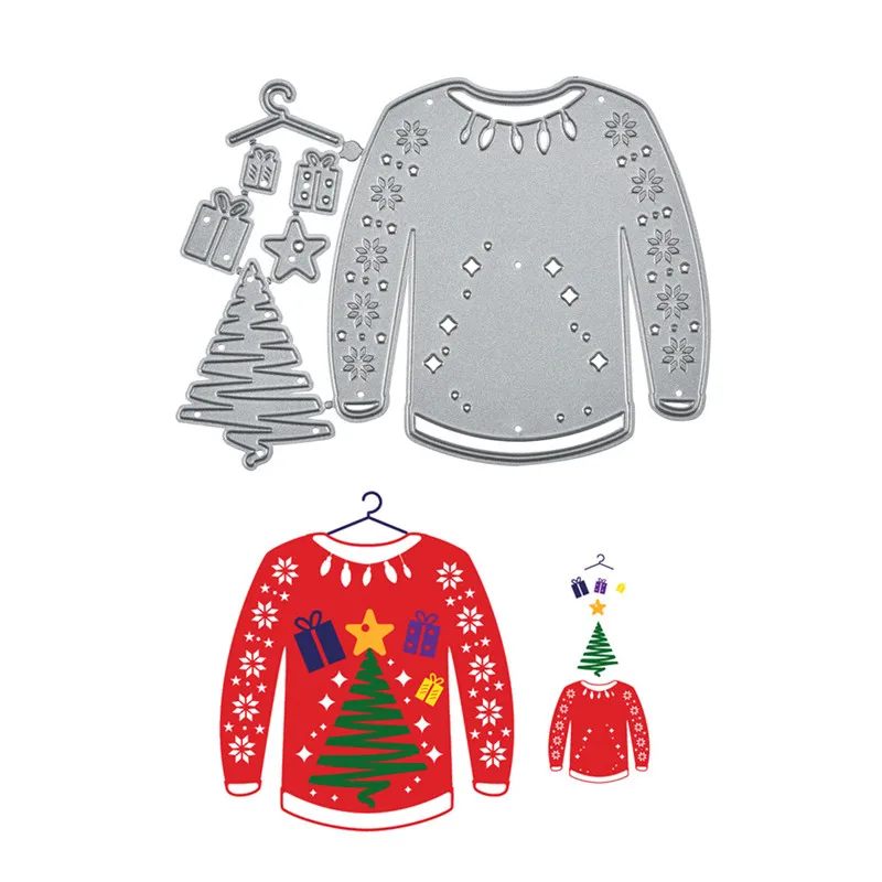 

Naifumodo Cloth Christmas Dies Metal Cutting Dies New 2019 for Card Making Scrapbooking Dies Embossing Cuts Stencil Craft Dies