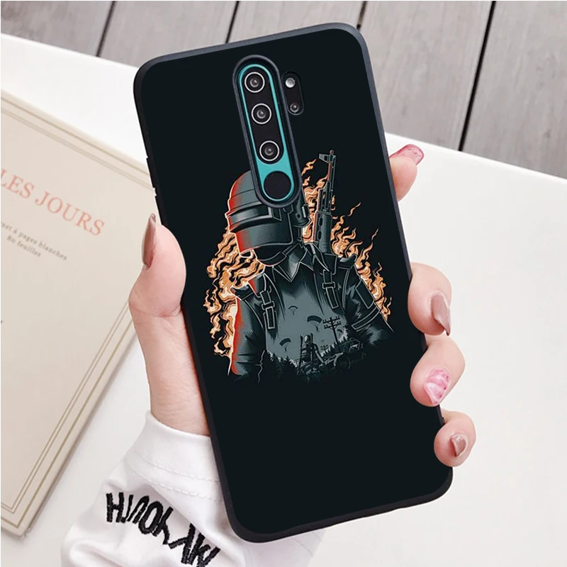 xiaomi leather case case PUBG Game black Silicone Phone Case For Redmi note 9 8 7 Pro S 8T 7A Cover cases for xiaomi blue Cases For Xiaomi