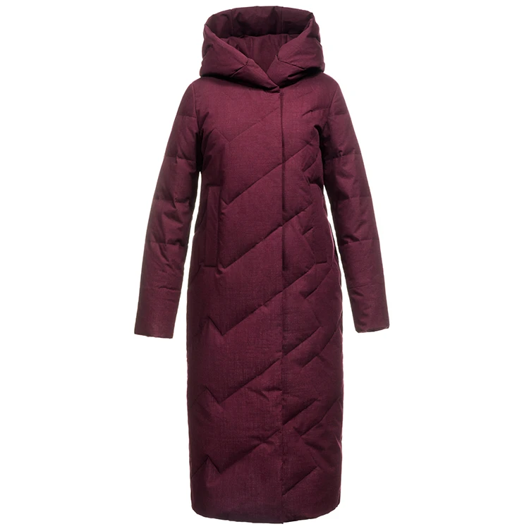 Женский пуховик с капюшоном, зима свободный толстый ветрозащитный теплый женское длинный пальто элегантное высокое качество