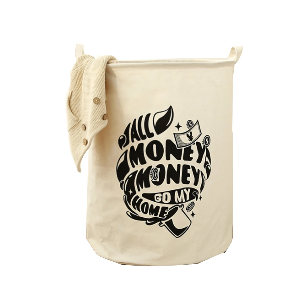 all money Корзина для белья для игрушек, коробка для хранения, супер большая сумка, хлопковые корзины, корзина для хранения грязной одежды, корзина для хранения, ручка, органайзер для белья - Цвет: all money