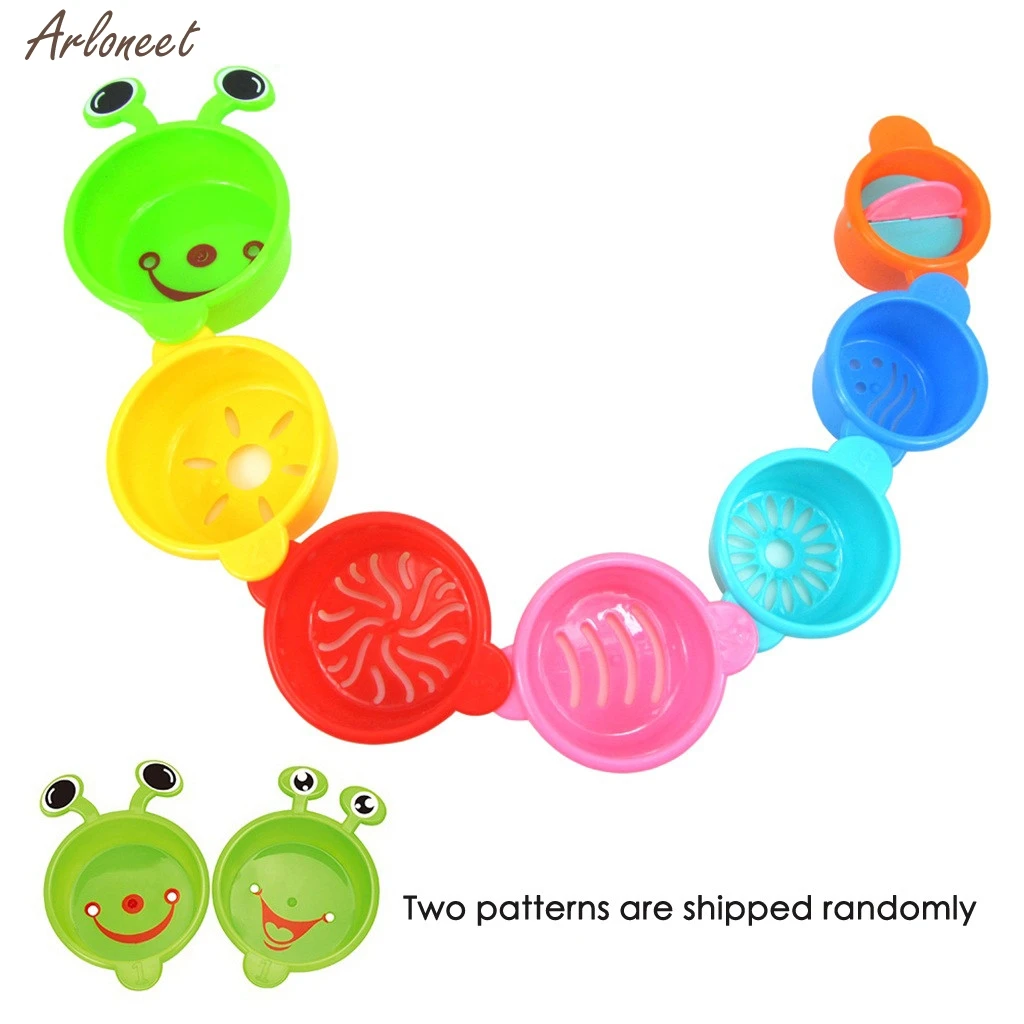 Funny Stacking Cups Animal Indoor Outdoor Beach Bathtub Toy For Chidren Sea Animals Fun Bathtub Fun Toy Bath Toy