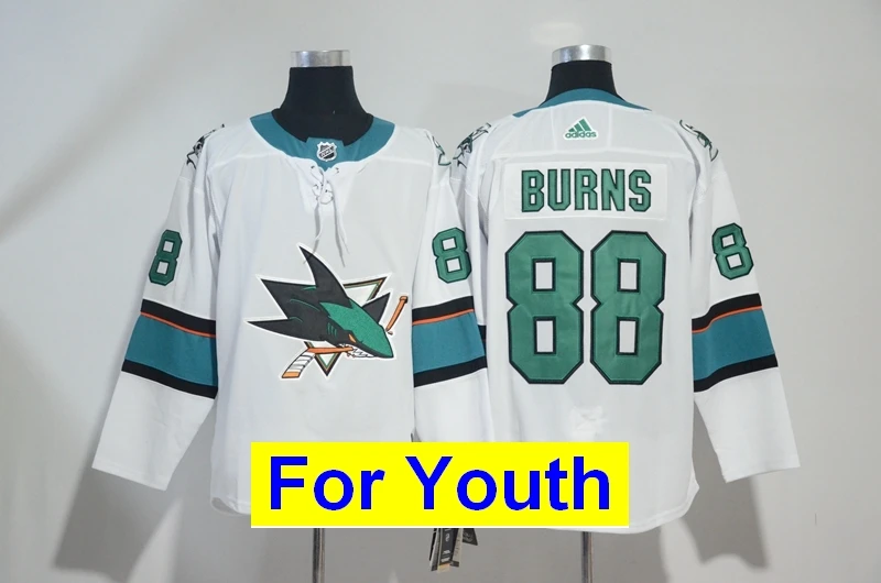 Детская Молодежная одежда Сан-Жозе Брент Бернс Erik Karlsson Joe Thornton Logan от кутюр Joe Pavelski Evander Kane - Цвет: Хаки