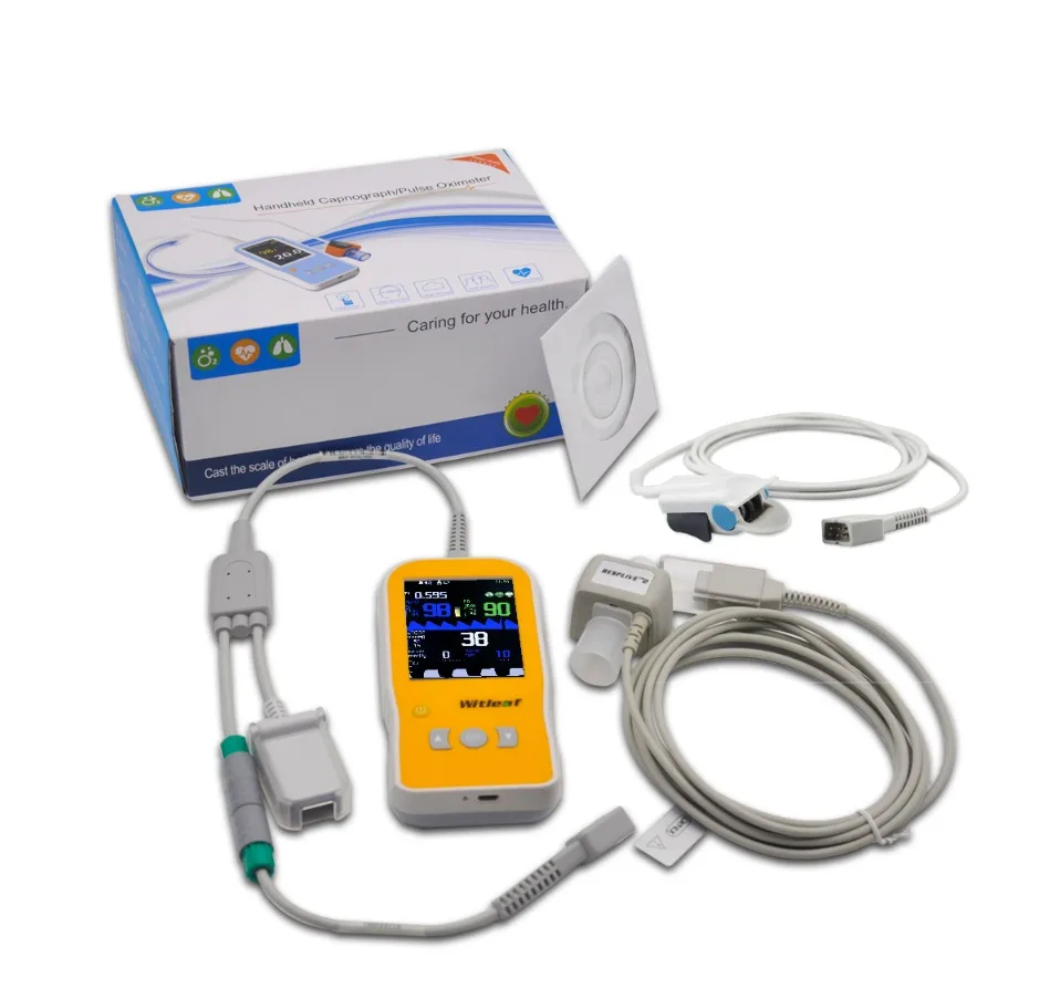 3," ручной пульсоксиметр капнограф для новорожденных детей и взрослых SPO2 PR EtCO2 RR пульсометр совместимый с Nellcor датчик