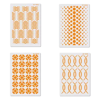 

New Arrival 4 Pcs/Set Various Pattern Cake Lace Stencils Embossing DIY Craft Paper Card Template Fondant Tools