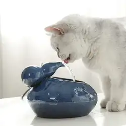 Pet Cat керамический диспенсер для воды кошка Питьевая автоматическая кормушка циркулирующий фонтан с питьевой водой умный водный бассейн USB