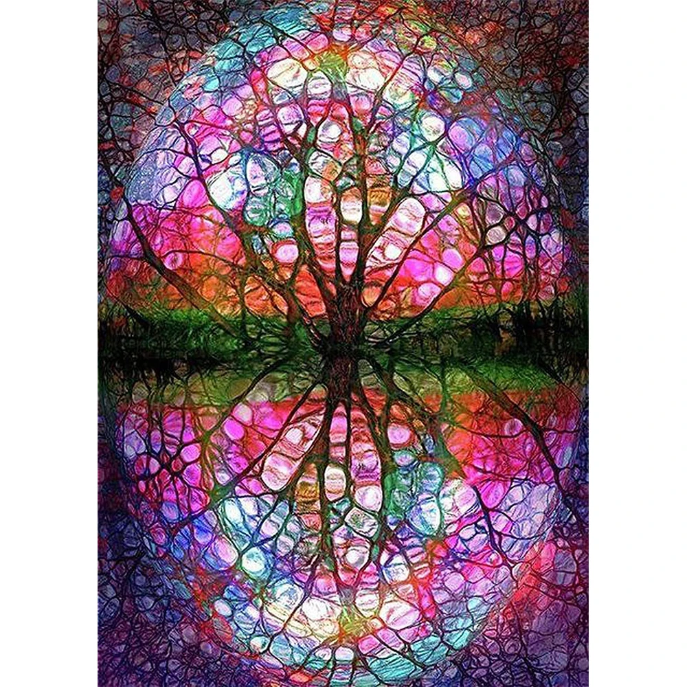 

Flower Tree Colorful Fantasy Pre-Printed 14CT Cross Stitch DIY Embroidery Kit Hobby Craft Sewing Handmade Needle Gift Christmas