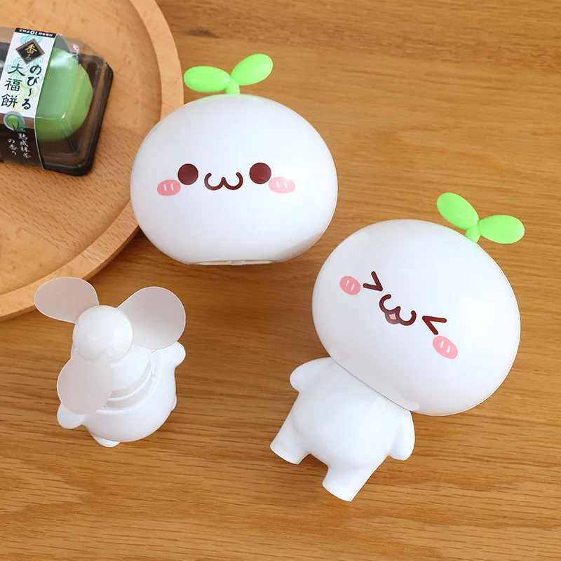 

BP0102-FS Handheld small fan creative usb cute mute fan office student gift rechargeable fan rotating fan