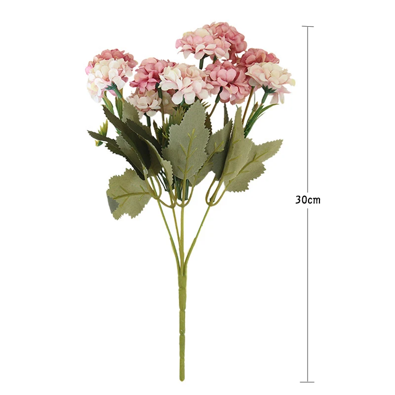 JAROWN 10 Head Ball Chrysanthemum Bouquet New Style Wedding Home Decoration Artificial Flowers Silk Flowers Luxury Home Decor (17)