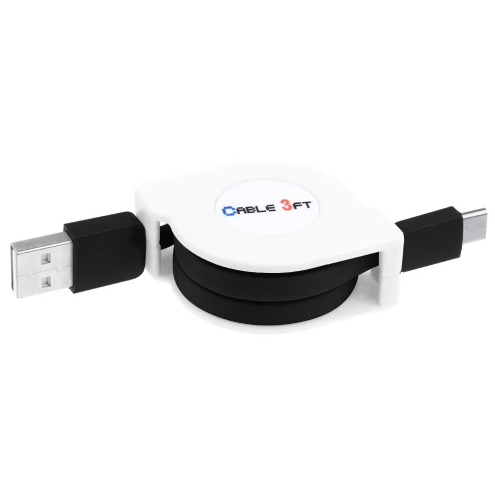 1 м USB 3,1 Type-C выдвижной кабель для быстрой зарядки для samsung зарядный провод для huawei мобильного телефона