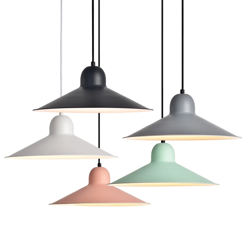 

Nordic Pendant Light Colorful Hanging Lamp Iron Painted Creative Lighting Living Room Hang lights LED E27