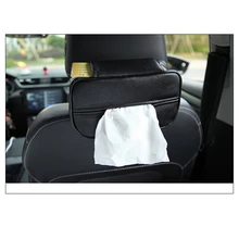 Автомобильный тканевый ящик PU кожаный контейнер для салфеток перекачивающая бумага чехол Авто универсальный солнцезащитный козырек органайзер для бумаг контейнер для салфеток