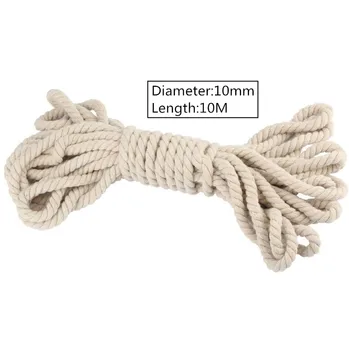 

10mm Braided Woven Twisted Cotton Cord DIY Beading String Packing Rope Decorative Craft Thread Jewelry Bags Accessories