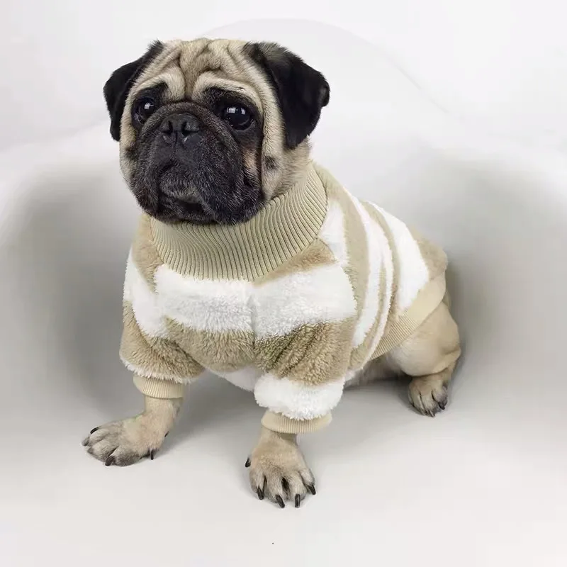 

French Bulldog Fleece Jacket Fashion Coat Winter Warm Pet Dog Clothes for Small Medium Dogs Corgi Chihuahua Pug Sweater KLC11