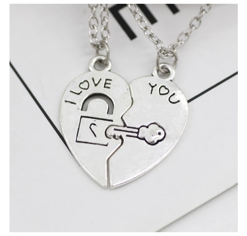 I Love You, лучшие друзья, пара, ожерелье, ювелирное изделие, головоломка, BFF, замок, Тай Чи, сердце, подвески, ожерелье s для женщин, мужчин, подарок, колье