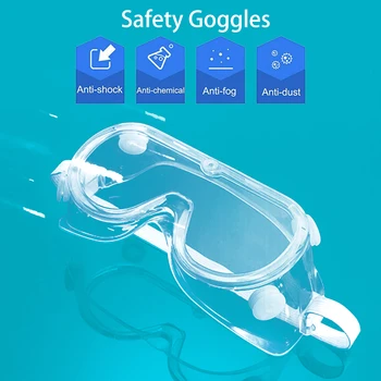

1pcs Protective Safety Goggles Wide Vision Disposable Indirect Vent Prevent Infection Eye Mask Anti-Fog Medical Splash Goggles