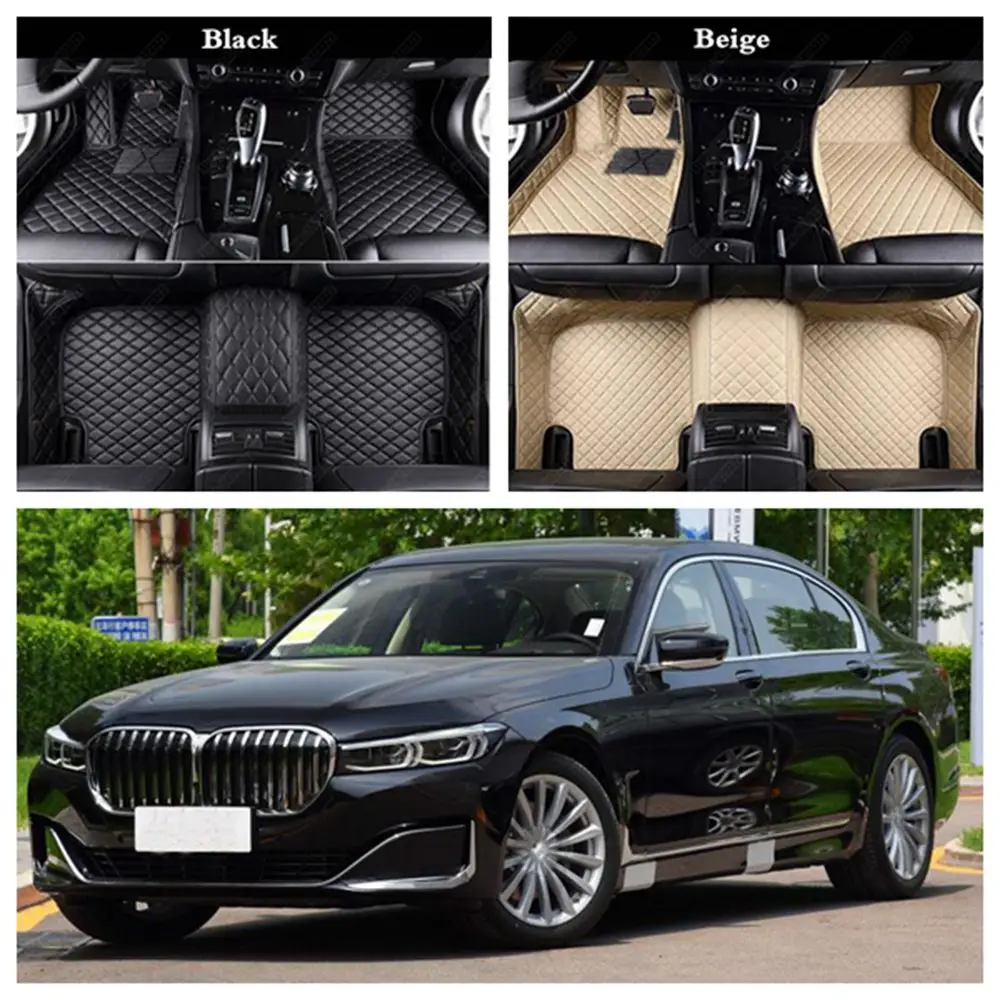 Кожаные автомобильные коврики для BMW 7 серии E65 E66 F01 F02 G11 G12 730Li 740Li 750Li 760Li XDrive 740e