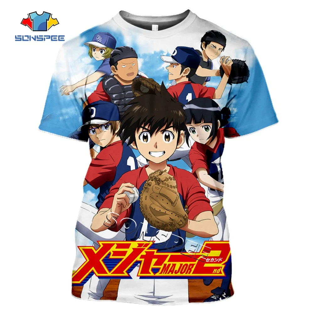 Sonspee Baseball Sports Boy Manga Major 2nd 3d Print Anime T Shirt Summer Casual Men T Shirts Fashion Harajuku Short Sleeve Tees T Shirts Aliexpress