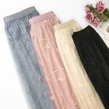 Женские Асимметричные тюлевые юбки Эластичная Высокая талия сетчатая юбка-пачка со складками Длинная Юбка-миди Saias Faldas Jupe Femmle