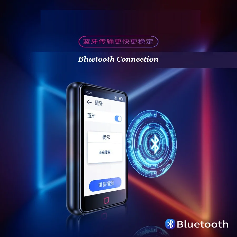 Mahdi металлический портативный Bluetooth MP4 MP3 музыкальный плеер fm-радио HD сенсорный экран Поддержка TF секундомер мини MP4 плеер динамик