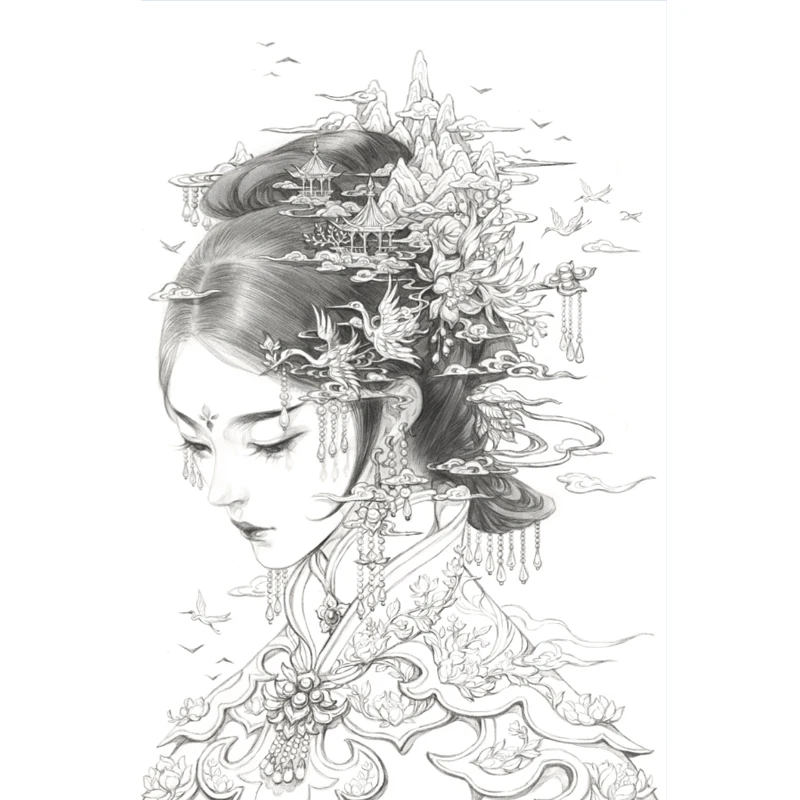 Книга для рисования в эстетическом древнем стиле книга комиксов копировальная