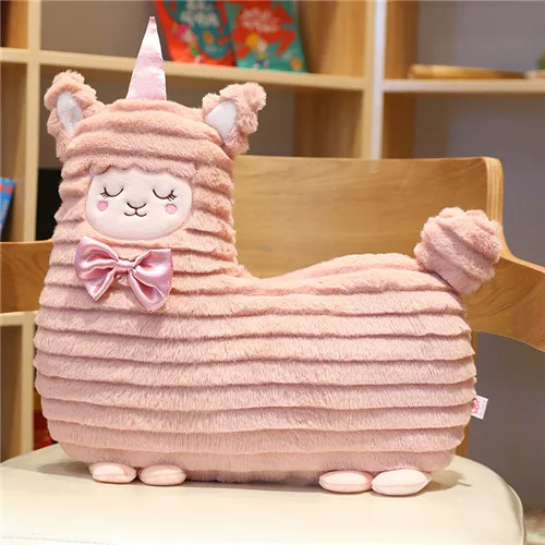 Pink 45 см прекрасный единорог Alpacasso мягкие Мультяшные игрушки куклы милые овцы плюшевые мягкие животные игрушки Мягкая Подушка Дети Рождественские подарки - Цвет: Pink
