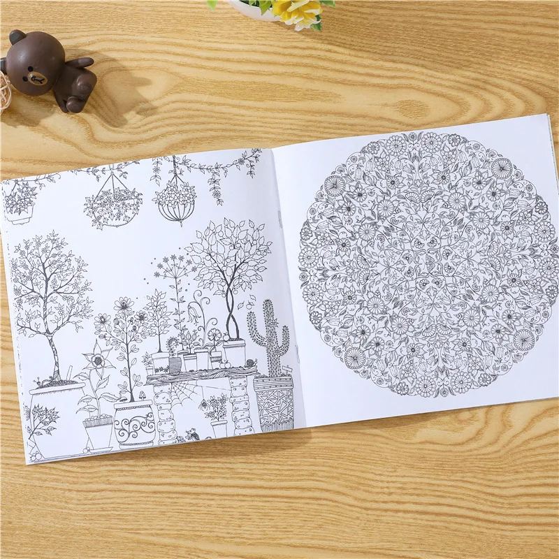 Secret Garden Cartoon Printing Adult Coloring Activity Book Set Hand Drawn  Datura Painting Color Drawing Book Libros Livros