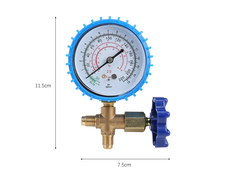 Одноместный манометр коллектора Хладагента Кондиционер холодильник для R410/R22/R134/R404 1/4 Дюймов 1,5 м зарядный шланг трубы