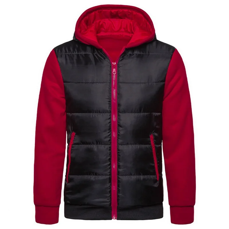 Приталенная брендовая одежда, повседневные парки, мужские пальто, куртка, толстая Мужская ветрозащитная парка, пальто с капюшоном, мужские зимние куртки, пальто для мужчин - Цвет: Red 5