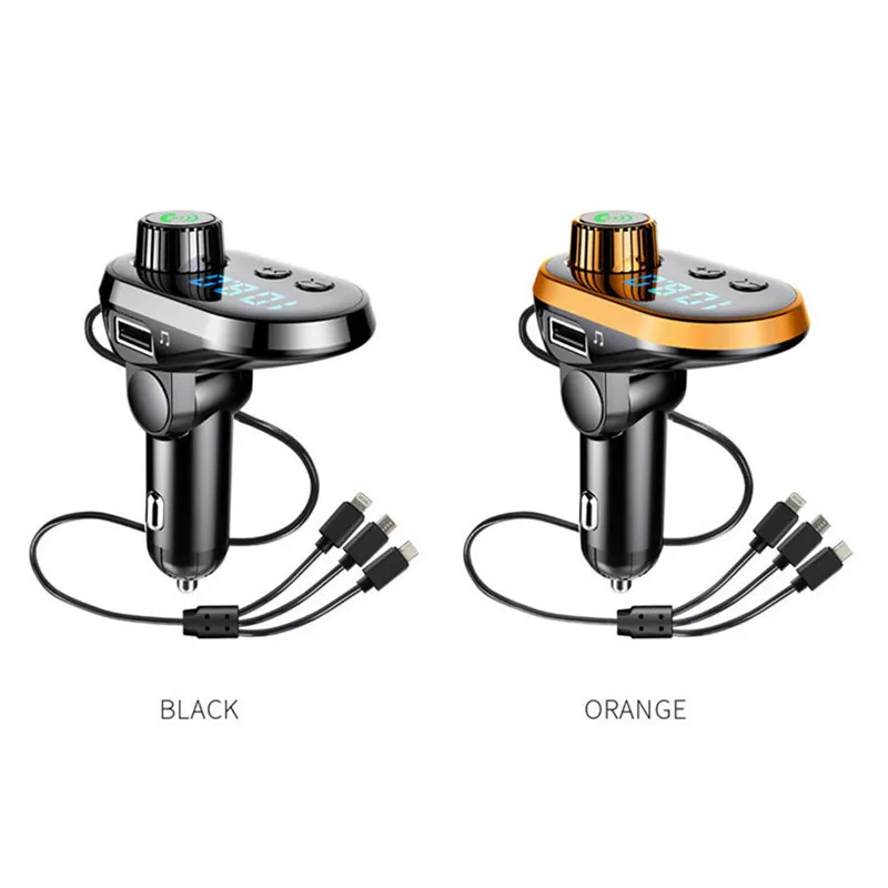 

UNCOM Mp3 Player multi-function car charger Bluetooth car mp3 player oem custom one drag three car charger audio transmitter