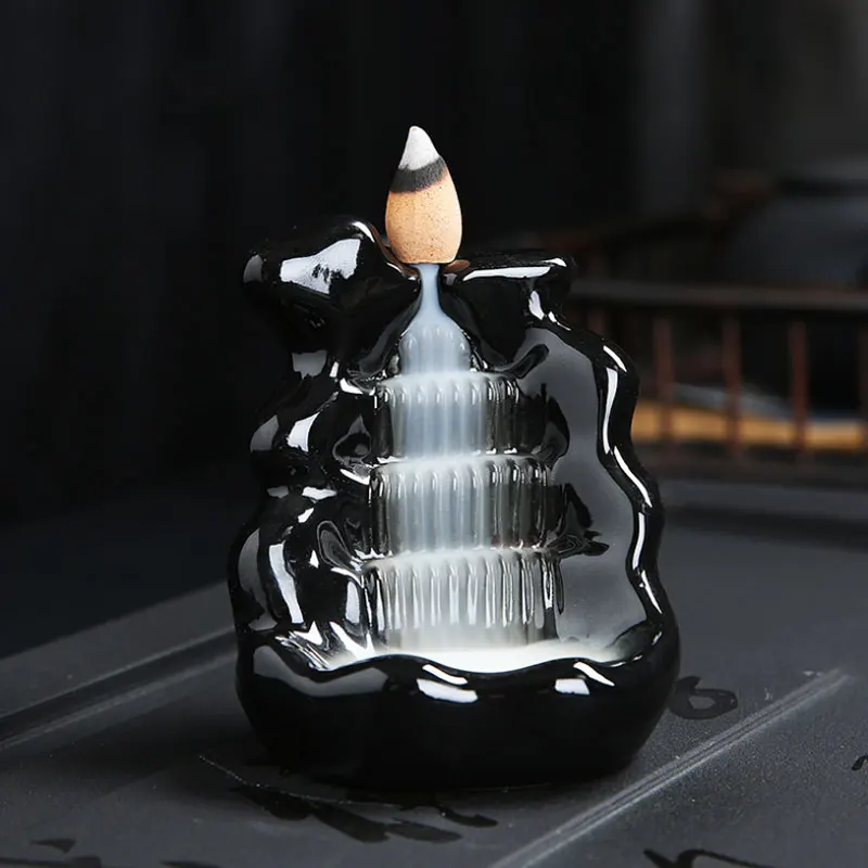 censer22 Ceramic Smoke Backflow Incense Burners Tower Incense Censer Base Creative Decoration Aromatherapy Supplies Home Decor jj0101 - Цвет: censer22