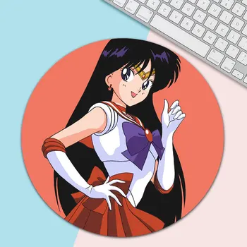 

Popular Sailor Moon Round Game Mouse Pad Gamer Mice Mause Mat Gaming Mousepad Child Gift