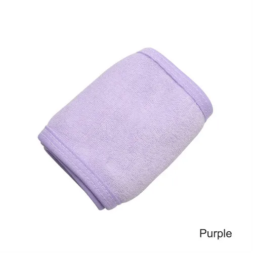 Purple Наращивание ресниц спа для лица повязка на голову макияж обертывание головы махровое бандана стрейч полотенце с волшебной лентой лента для волос для нанесения макияжа - Цвет: Purple
