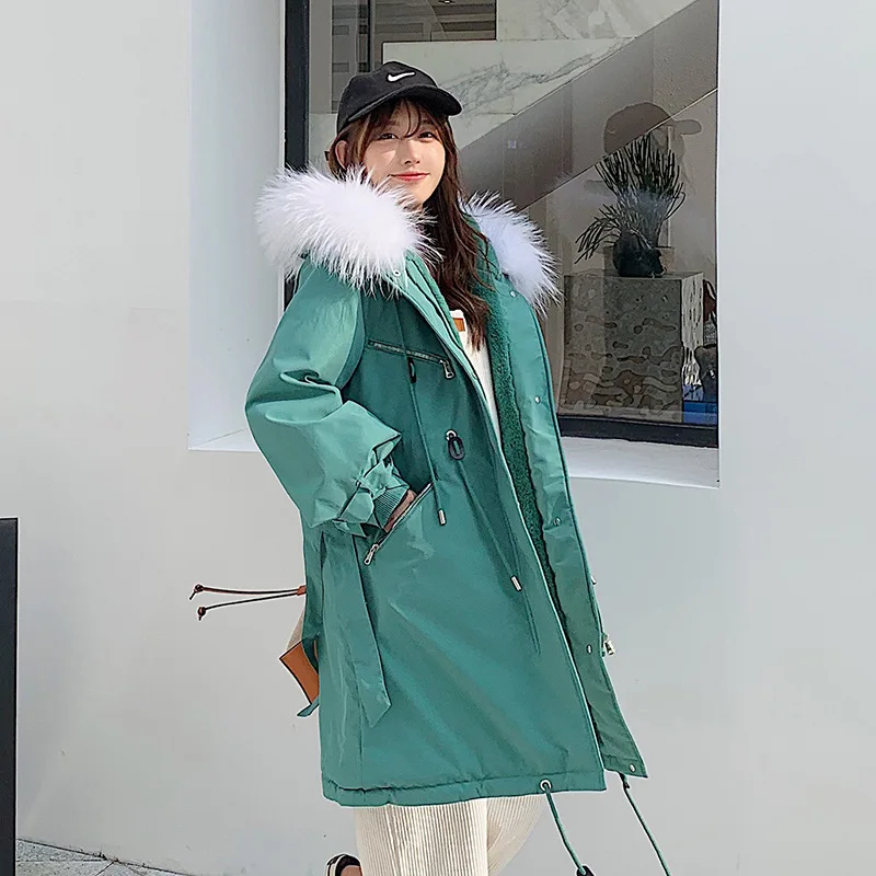 

Slimming Cotton-padded Jacket 2019 New Style Loose-Fit BF Waist Hugging Pike Trench Coat Korean-style Cotton Coat Women's Mid-le