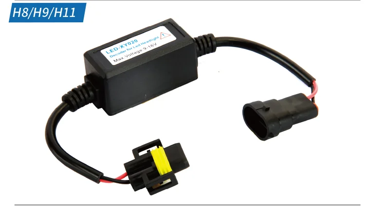 H11 2 предмета светодиодный декодер фары H1 H3 H4 H7 H11 H13 9005 CAN-BUS EMC предупреждающий компенсатор конденсатор анти-мерцающий резистор жгут - Цвет: H11