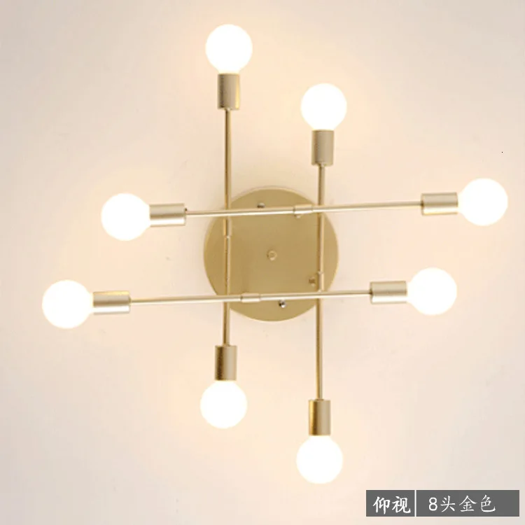

Multiple Rod Wrought Iron Ceiling Light Retro Industrial Loft Nordic Dome Lamp for Home Decor Dinning Cafe Bar