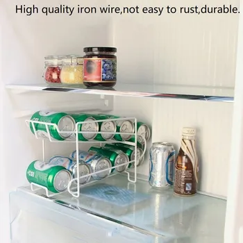 

Iron Refrigerator Cans Storage Rack Drink Beer Cans Storage Rack Kitchen Dispenser Racks Holder Desktop Drink Storage Holder B14