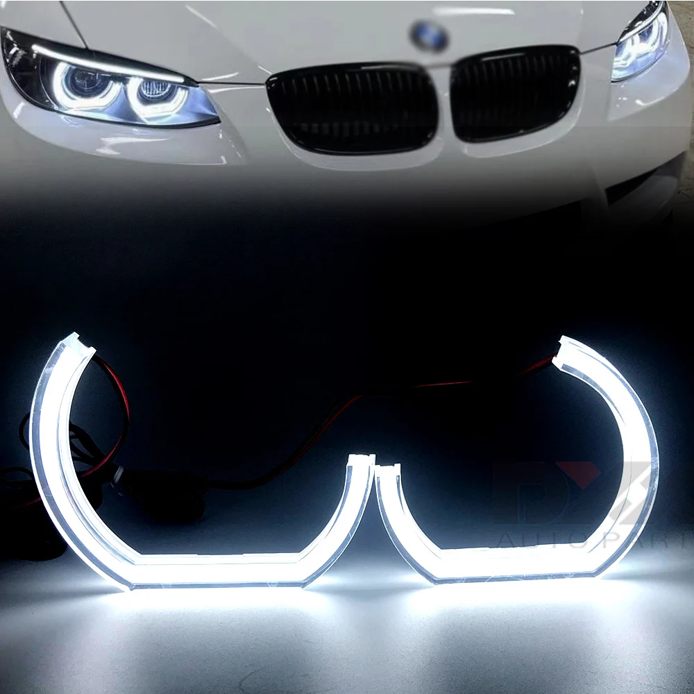 

F30 F35 C Type LED Angel Eyes Ring Acrylic Crystal Transparent Case DRL For BMW F31 F10 F13 2010-2012 Xenon Headlight