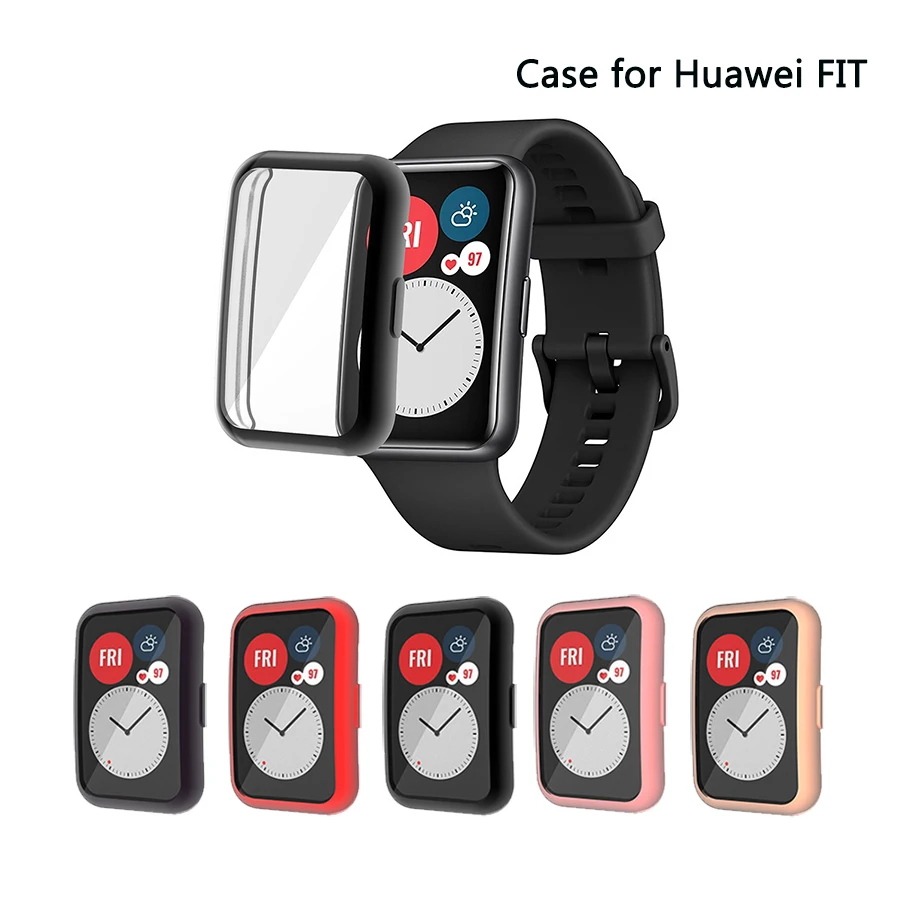 

Чехол из ТПУ для HUAWEI Watch Fit Band, мягкая покрытая Обложка для защиты экрана, полноразмерная защита экрана